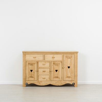 - Bahut Bas - 1 Porte Double - 6 Tiroirs - 1 Etagère - 1 Niche