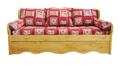Banquette gigogne100 % PIN MASSIF Huilé vieilli 
