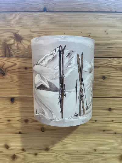 Applique montagne skis