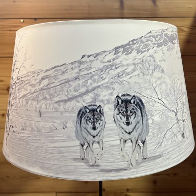 Abat jour montagne Loup XL